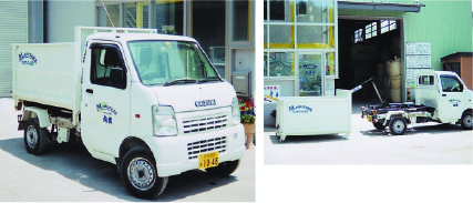 小型脱着装置付きコンテナ車